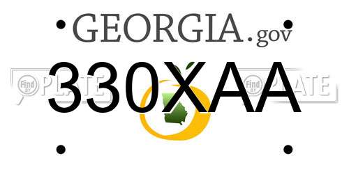 330XAA Georgia License Plate