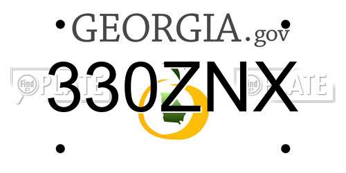330ZNX Georgia License Plate