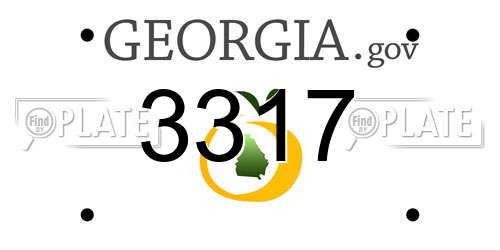 3317 Georgia License Plate