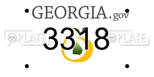 3318 Georgia License Plate