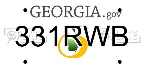 331RWB Georgia License Plate