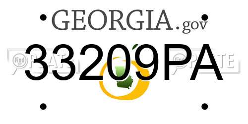 33209PA Georgia License Plate