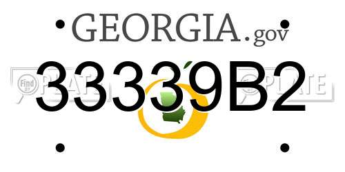 33339B2 Georgia License Plate