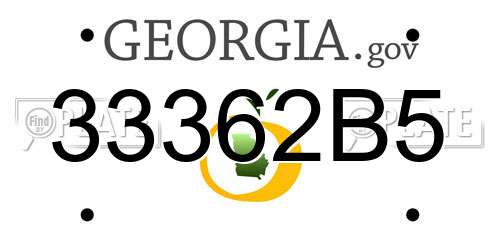 33362B5 Georgia License Plate