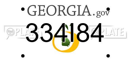 334I84 Georgia License Plate