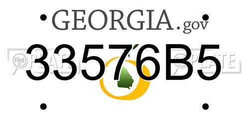 33576B5 Georgia License Plate