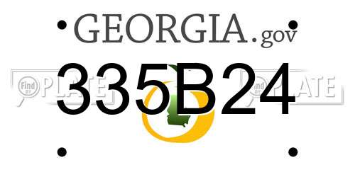335B24 Georgia License Plate