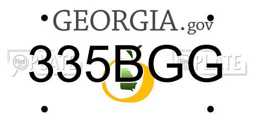335BGG Georgia License Plate