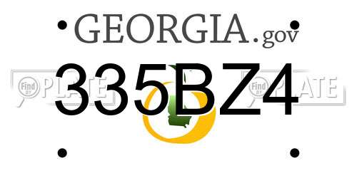 335BZ4 Georgia License Plate