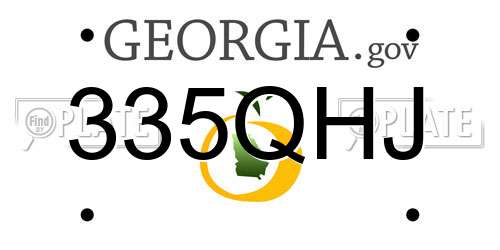 335QHJ Georgia License Plate