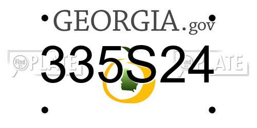 335S24 Georgia License Plate