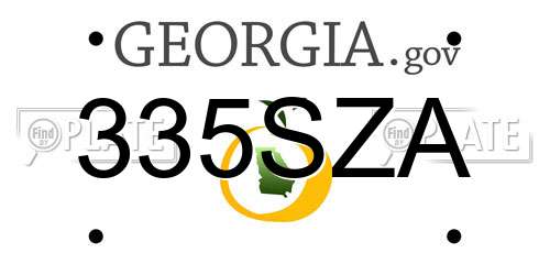 335SZA Georgia License Plate