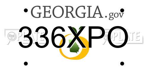 336XPO Georgia License Plate