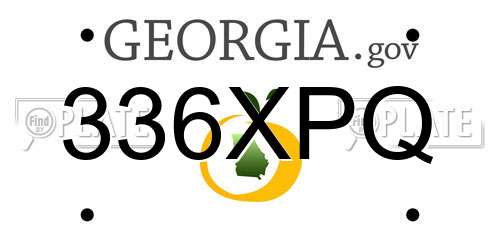 336XPQ Georgia License Plate