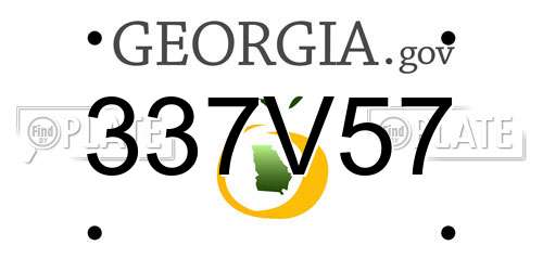 337V57 Georgia License Plate