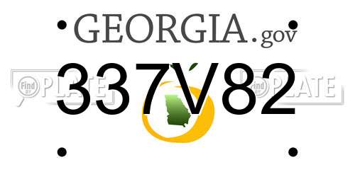 337V82 Georgia License Plate