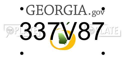 337V87 Georgia License Plate