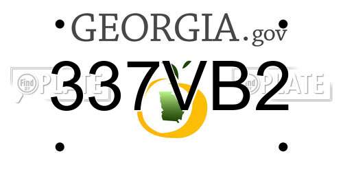 337VB2 Georgia License Plate