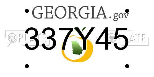 337Y45 Georgia License Plate