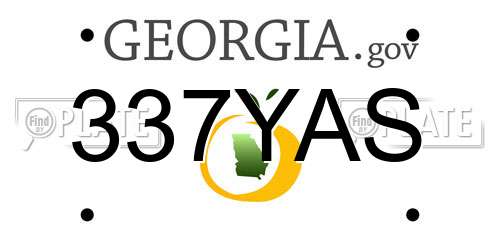 337YAS Georgia License Plate