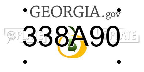 338A90 Georgia License Plate