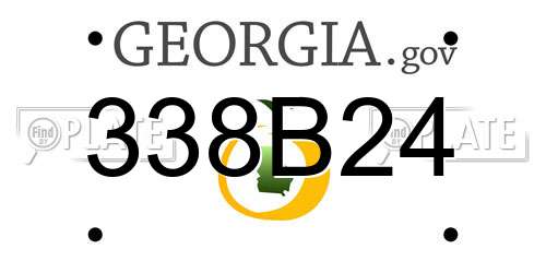 338B24 Georgia License Plate