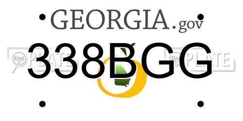 338BGG Georgia License Plate