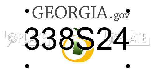 338S24 Georgia License Plate