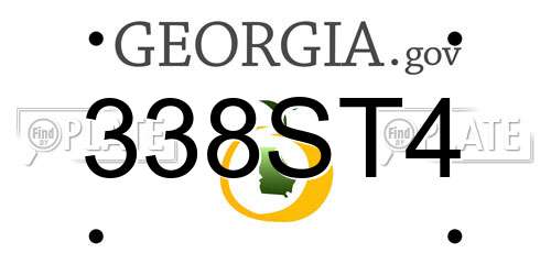 338ST4 Georgia License Plate