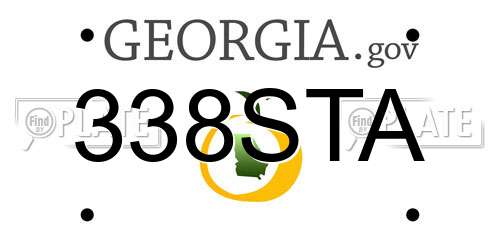 338STA Georgia License Plate