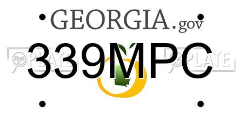 339MPC Georgia License Plate