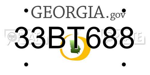 33BT688 Georgia License Plate