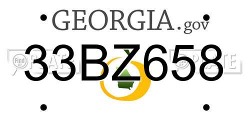 33BZ658 Georgia License Plate