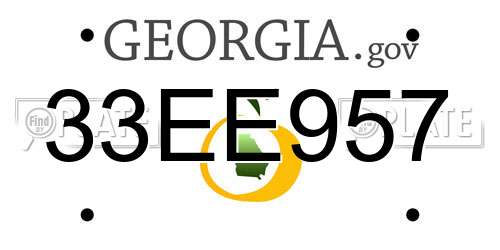 33EE957 Georgia License Plate