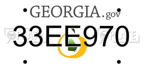 33EE970 Georgia License Plate