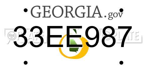 33EE987 Georgia License Plate