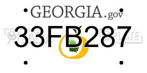 33FB287 Georgia License Plate