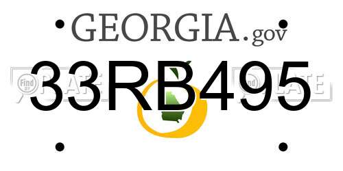 33RB495 Georgia License Plate