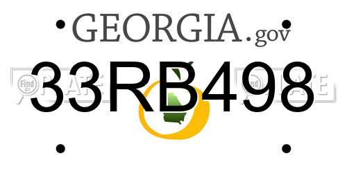 33RB498 Georgia License Plate