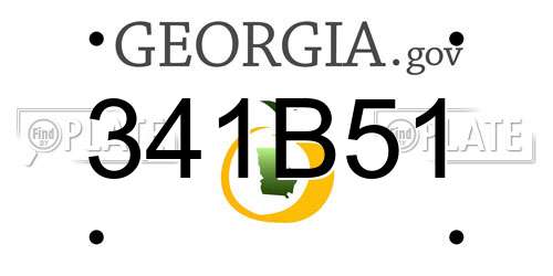 341B51 Georgia License Plate