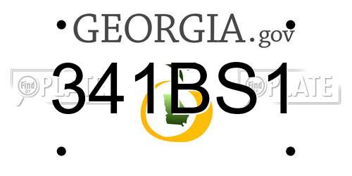 341BS1 Georgia License Plate