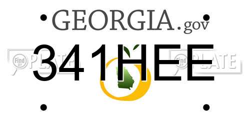 341HEE Georgia License Plate
