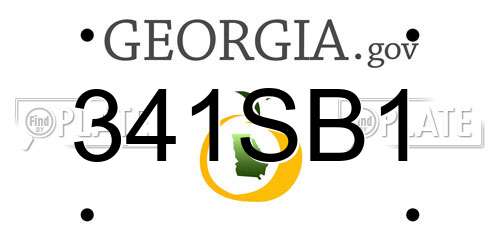 341SB1 Georgia License Plate