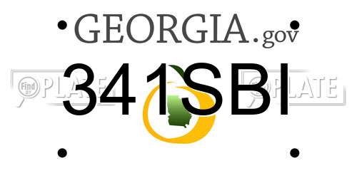 341SBI Georgia License Plate