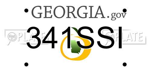 341SSI Georgia License Plate