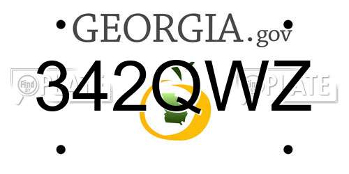 342QWZ Georgia License Plate