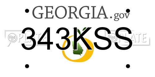 343KSS Georgia License Plate