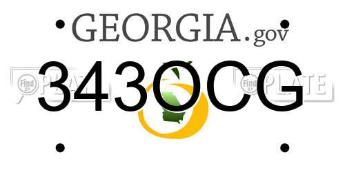 343OCG Georgia License Plate