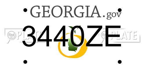3440ZE Georgia License Plate