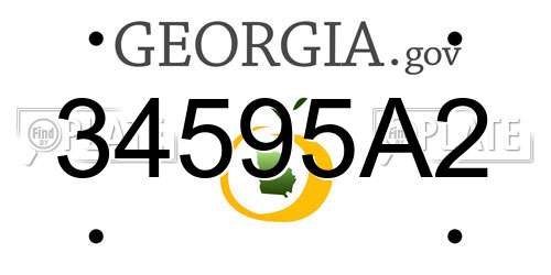 34595A2 Georgia License Plate